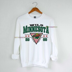 Vintage Minnesota Wild Sweatshirt| Minnesota Hockey shirt| Hockey Mom Dad gift| Retro Hockey Fan Shirt for Game Day
