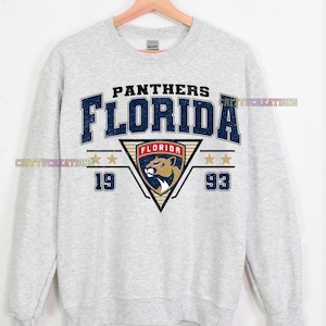 Vintage Florida Panthers Sweatshirt| Florida  Hockey shirt| Hockey Mom Dad gift| Retro Hockey Fan Shirt for Game Day