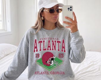 Felpa vintage da football di Atlanta, maglietta da football di Atlanta, regali per i tifosi di Atlanta, magliette da uomo e da donna