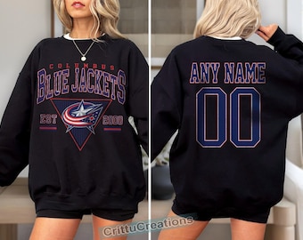 Sudadera personalizada de los Columbus Blue Jackets / Sudadera con capucha de los Columbus Blue Jackets / Hockey vintage de Columbus / Camiseta de hockey de Columbus / Regalo de hockey