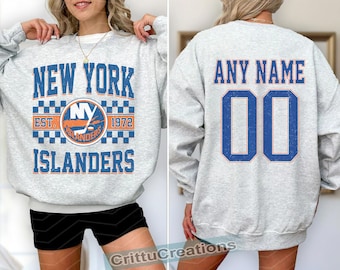 Sudadera de hockey de los New York Islanders, camiseta vintage de los Islanders, camiseta de aficionado al hockey de Nueva York, camiseta de hockey, suéter juvenil de hockey de los Islanders
