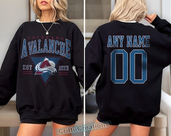 Personalized Colorado Avalanche Sweatshirt | Colorado Avalanche Shirt| Vintage Colorado Hockey tshirt | Colorado hockey tee | Hockey Gift