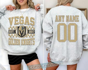 Sudadera de hockey de los Vegas Golden Knights, camiseta vintage de los Golden Knights, camiseta de fan de hockey de Las Vegas, hockey, suéter juvenil de hockey de los Golden Knights