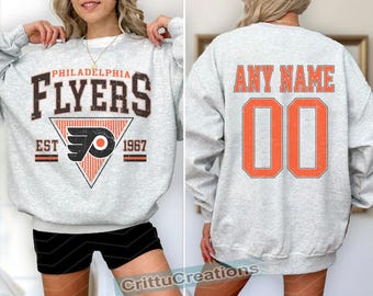 Sweatshirt Philadelphia Flyers | Philadelphia Flyers-hoodie| Vintage Philadelphia-hockey | Gepersonaliseerde Philadelphia hocke-T-shirt | Hockeycadeau