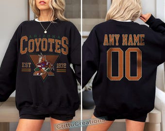 Sudadera personalizada de los Arizona Coyotes / Sudadera con capucha de los Arizona Coyotes / Camiseta vintage de hockey de Arizona / Camiseta de hockey de Arizona / Regalo de hockey