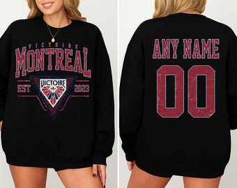 Gepersonaliseerde hockeyshirt Montreal Victoire, hockeydames Montreal Victoire, vintage hockeyshirt
