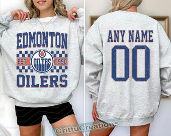 Edmonton Oilers Hockey Sweatshirt , Vintage Oilers T shirt, Edmonton Hockey Fan shirt, Hockey Sweatshirt, Oilers Hockey youth sweater