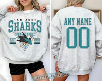 Sudadera de los San Jose Sharks / Sudadera con capucha de los San Jose Sharks / Camiseta vintage de hockey de San José / Camiseta personalizada de hockey de San José / Regalo de hockey