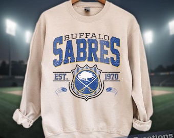 Buffalo Sabres Sweatshirt Vintage, Buffalo Hockey Fan Shirt, Game Day Ice Hockey Gift