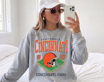 Vintage Cincinnati Football Sweatshirt, Cincinnati Football Shirt, Cincinnati Shirt gifts for fans, Men's And Women's Shirts