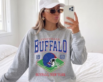 Bluza z nadrukiem Buffalo Football, koszulka Buffalo Football, prezenty dla fanów z motywem Buffalo, koszulki męskie i damskie