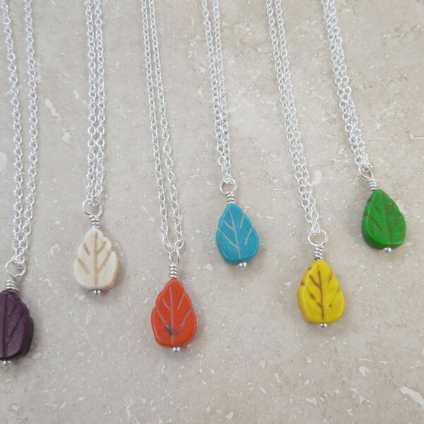 LEAF NECKLACE, Leaf Jewelry, Selection of Colors, Layering Necklace, Nature Lover, Personal Gift, Good Causes, Popular Necklace