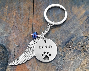 In Loving Memory, Rainbow Bridge Key Chain, Pet Loss Gift, Gift for Loss of Pet, Pet Memorial Gift, Animal Lover Gift, Stamped Gift Ideas