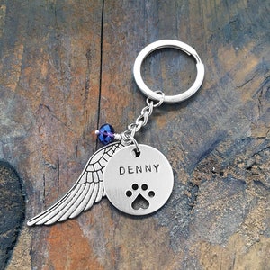 In Loving Memory, Rainbow Bridge Key Chain, Pet Loss Gift, Gift for Loss of Pet, Pet Memorial Gift, Animal Lover Gift, Stamped Gift Ideas