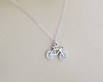 Bicycles, Bicycle Necklace, Bicycle Pendant, Cycling Jewelry, Athlete Gift Idea, Complimentary Stone, Gift, Mom, Sister, BFF