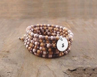 Pink Bracelet, Pink Jewelry, Custom Bracelet, One Size Fits All, Wire Wrap Bracelet, Made in USA, Animal Rescue, Pale Pink, Tri Color