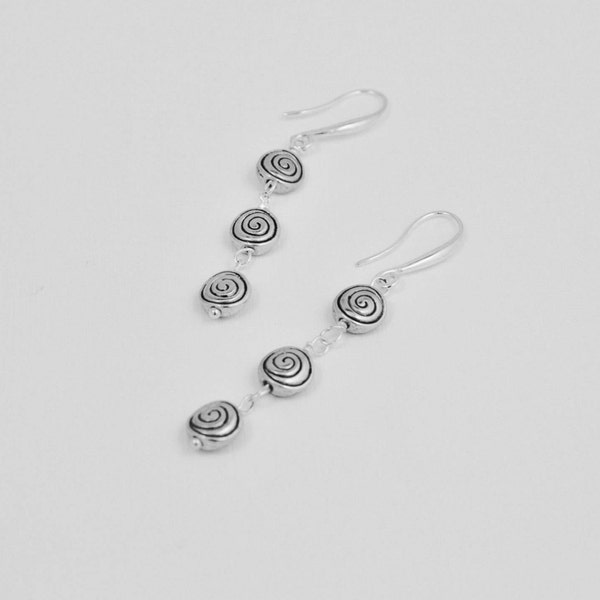 MODERN EARRINGS - Chic and Edgy Jewelry, Fashion For a Cause, Silver Swirl Earrings, Birthday Gift Women, Leverback Earrings, Animal Rescue