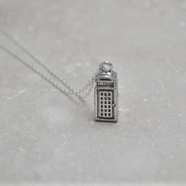 Tardis Necklace, Police Box Necklace, Fantasy Sci Fi, Geekery, Time Machine, Doctor Who, Geek Gift, Nerd Gift, Free Bead, Free Pearl