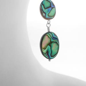 Abalone, Under 25 Dollars, Abalone Jewelry, Lever back Earrings, Nickel Free Earrings, Charitable Gifts, Gift for Girlfriend, Bright Colors image 4