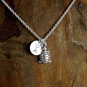 TURTLE LOVER, Personalized Jewelry, Nickel Free, Beach Lover, Sea Turtle Lover Gift, Initial Jewelry, Turtles, Turtles and Tortoises
