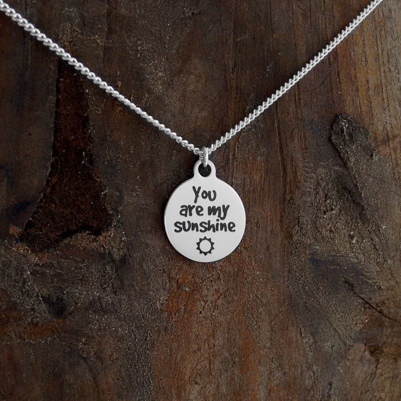 Gift Under 50, Necklaces, You are My Sunshine, Inspirational gift, I Love My Dog Jewelry, Gemstones, Gift For Friend, Custom Jewelry image 2