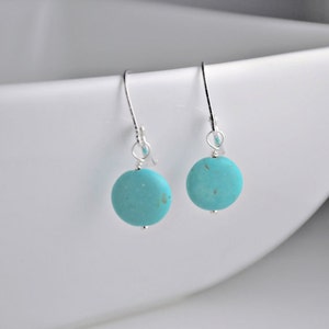 Best Friend Gift, Birthday Gift For Wife, Shower Gift For Sister, Turquoise Earrings, Lightweight Jewelry, Animal Rescue, Turquoise image 2