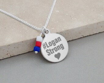 LOGAN STRONG NECKLACE, Support, Hockey Lover, Childhood Cancer, Good Causes, Donation, Logan Strong, Puck Cancer, Faith, Hope, Love