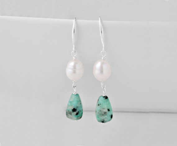 Statement Jewelry - Sesame Jasper - Big Earrings - Kiwi Stone - Leverback - ilovemydogjewelry - Animal Rescue - Healing Stones
