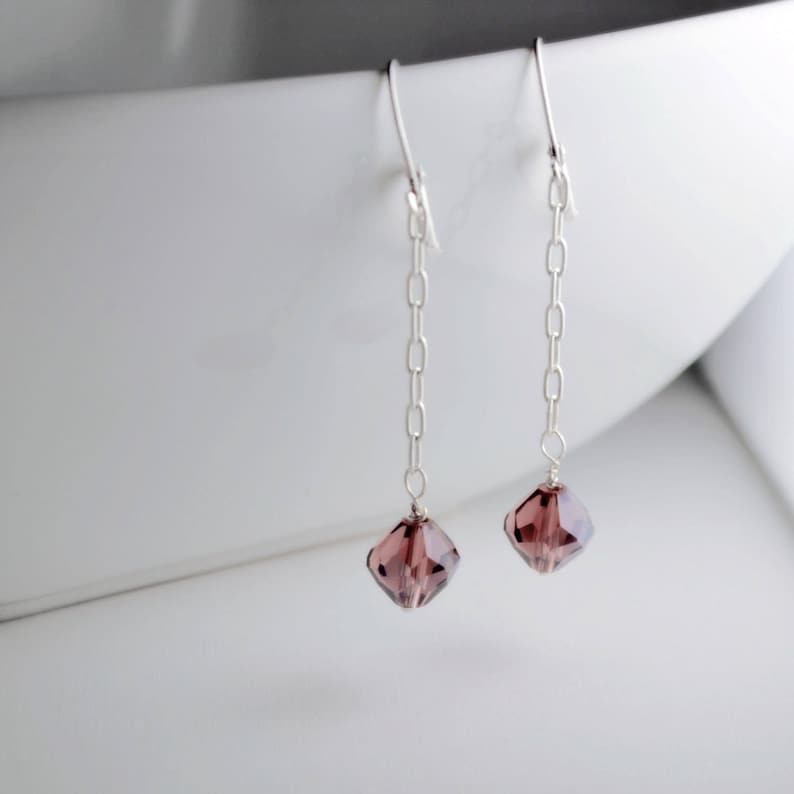 Popular Jewelry Choice of Colors Chain Earrings Gifts for Women Good Causes LONG EARRINGS Birthstone Jewelry Dangle Earrings