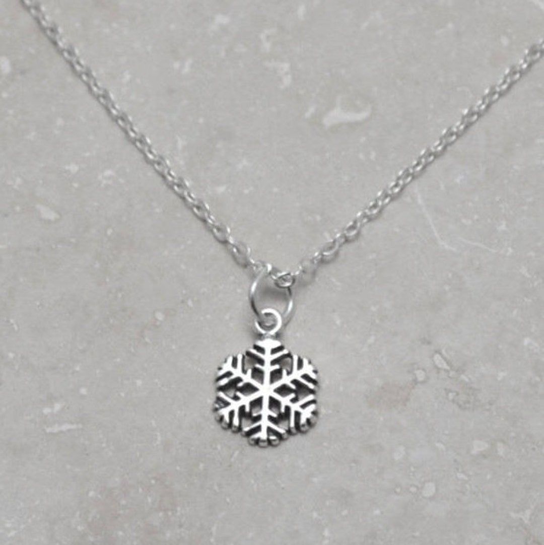 FROZEN INSPIRED NECKLACE, Snowflake Necklace, Gift for A Girl, Silver ...