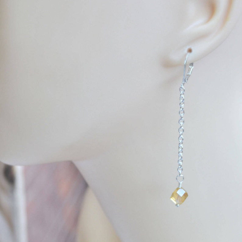 Popular Jewelry Choice of Colors Chain Earrings Gifts for Women Good Causes LONG EARRINGS Birthstone Jewelry Dangle Earrings