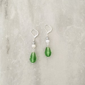 CRYSTAL JEWELRY, Crystal Earrings, Modern, White Agate, Shop For A Cause, Under 20 dollars, Nickel Free Jewelry, Sundance Style