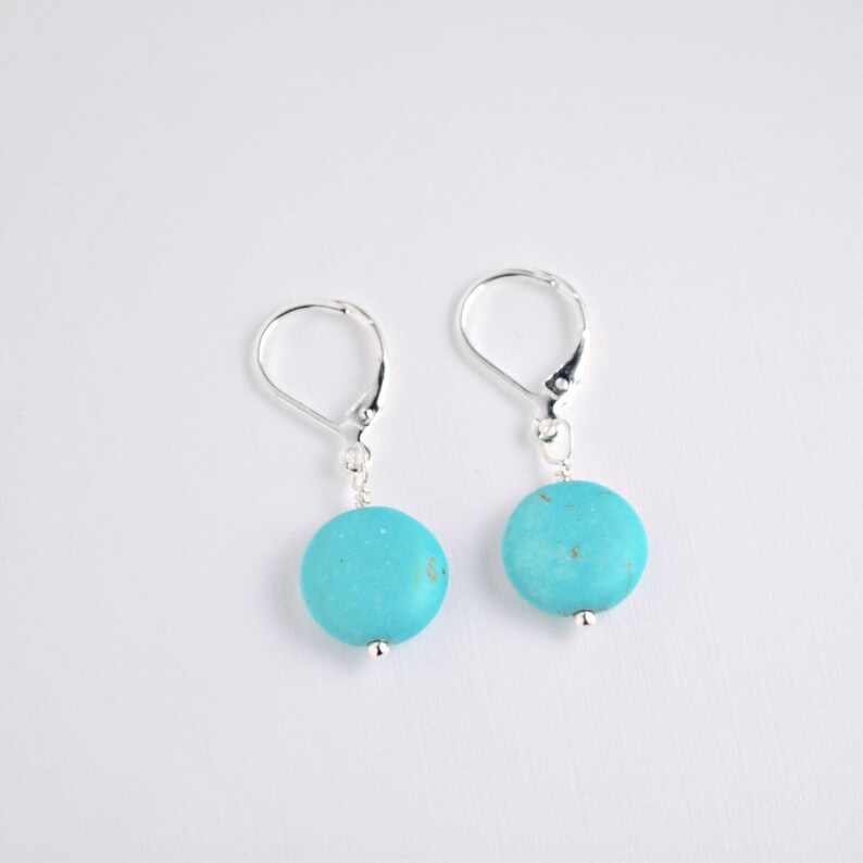 Best Friend Gift, Birthday Gift For Wife, Shower Gift For Sister, Turquoise Earrings, Lightweight Jewelry, Animal Rescue, Turquoise Bild 4