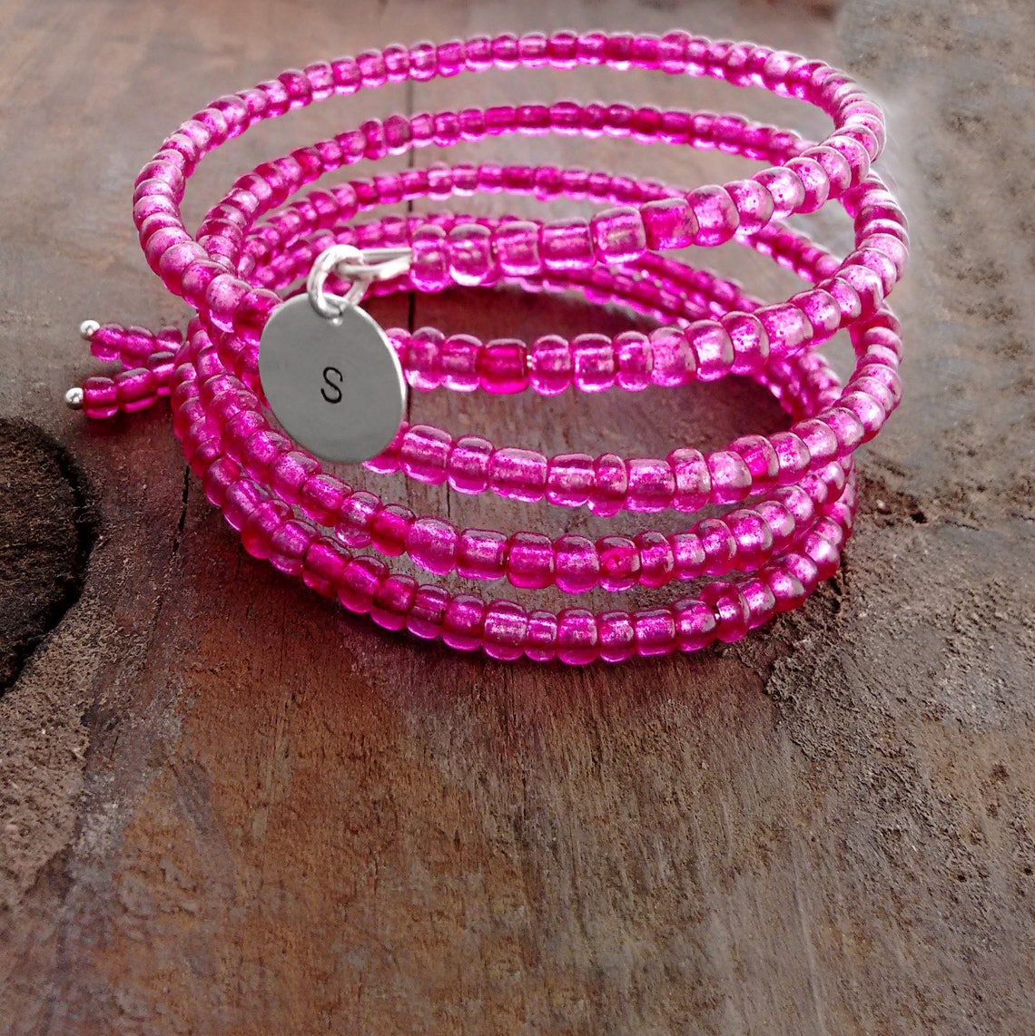 Pink Bracelet Pink Jewelry Custom Bracelet One Size Fits Etsy