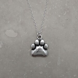 Silver Paw Necklace: Animal Lover Gift, Charity
