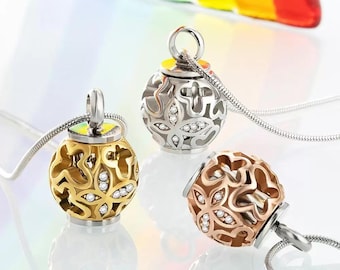 Collar de urna de mariposa personalizado, medallón conmemorativo de acero inoxidable para cenizas