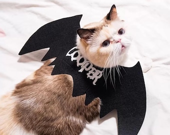 Disfraz de Halloween personalizado para mascota, alas de murciélago personalizadas para perro y gato, atuendo divertido para perros y gatos, accesorios de Halloween para mascotas