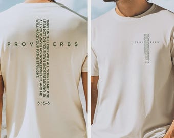 Comfort Colors® Proverbs 3:5-6 Cross Tshirt, Bible Verse Shirt