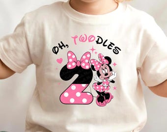 Oh Twodles Kids T-Shirt, Minnie Birthday Girl Tee