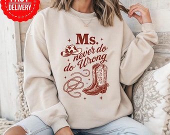 Sudadera vaquera "Señora Nunca se Equivoca": Moda de Rodeo Occidental