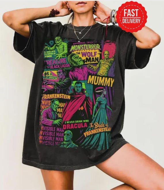 Comfort Colors®Big Print Universal Monsters Shirt