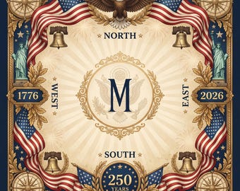 Personalized America Mahjong Mat, Patriotic American Mahjong Mat, Custom Monogram Game Mat (Ship Rolled up)