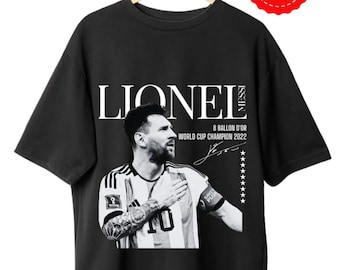 Lionel Messi T-Shirt: 2022 Champion & 8 Ballon d'Or