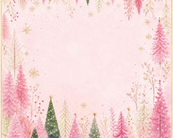 Tapis de Mahjong de Noël rose, tapis de table américain en néoprène Winter Wonderland