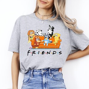 Bluey Friends T-Shirt, Bluey Cartoon Tee, Friends of Bluey Shirt, Bluey Family Birthday T-shirt, Animation Fans Shirt, Bluey and Bingo Shirt