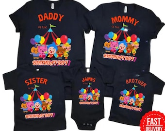 Camisetas familiares a juego para el cumpleaños de Plim Plim: Body con nombre personalizado