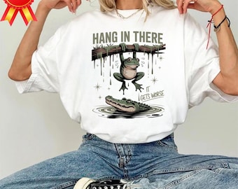 Funny Frog Graphic T-Shirt: Sarcastic Humor, Animal Lover Gift