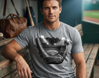 Ballfield Dark Shirt, Baseball Mama Tshirt, Softball Ball Mom Tee