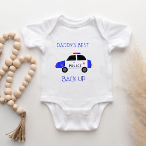 Daddy&#39;s Backup Infant Bodysuit, Police Baby Clothes, Baby Bodysuit, Baby Police Shirt, Kids Police Car Tee, Cute Police Car Toddler Shirt