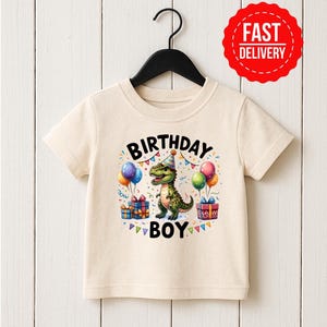 Dinosaur Birthday Shirt for Boys - Cute T-Rex Party Shirt - Toddler Birthday Outfit - Dino Birthday Gift - 1st 2nd 3rd 4th 5th Birthday Tee